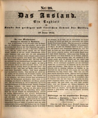 Das Ausland Sonntag 28. Januar 1844