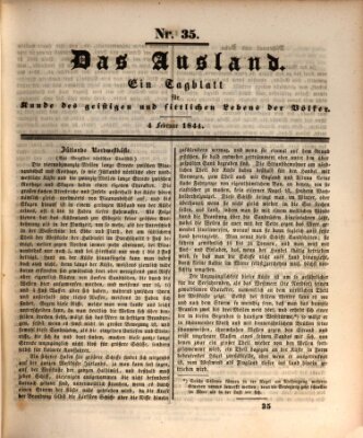 Das Ausland Sonntag 4. Februar 1844