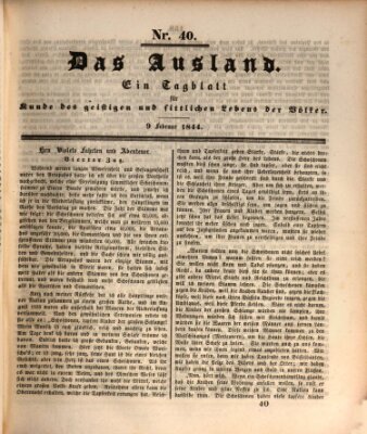 Das Ausland Freitag 9. Februar 1844