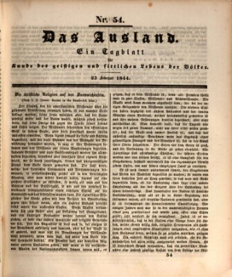 Das Ausland Freitag 23. Februar 1844