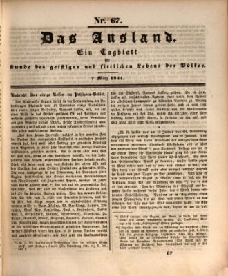 Das Ausland Donnerstag 7. März 1844