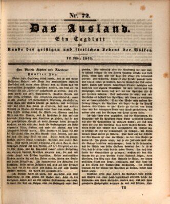 Das Ausland Dienstag 12. März 1844