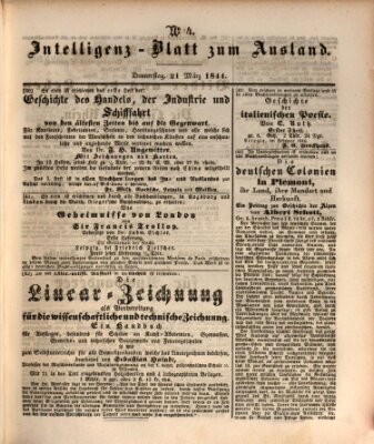 Das Ausland Donnerstag 21. März 1844