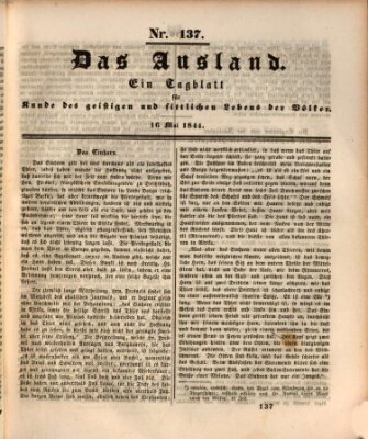 Das Ausland Donnerstag 16. Mai 1844