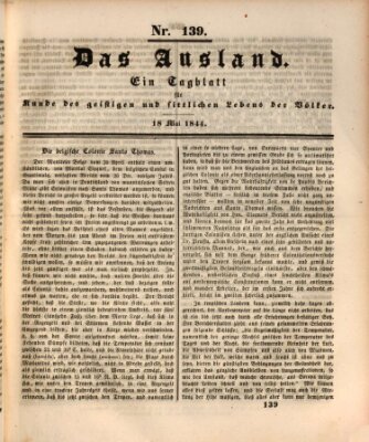 Das Ausland Samstag 18. Mai 1844