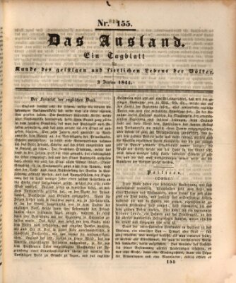 Das Ausland Montag 3. Juni 1844