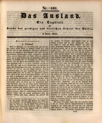 Das Ausland Sonntag 9. Juni 1844