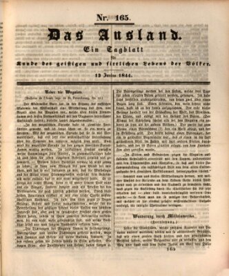 Das Ausland Donnerstag 13. Juni 1844