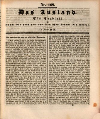 Das Ausland Sonntag 16. Juni 1844