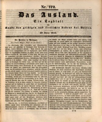 Das Ausland Donnerstag 20. Juni 1844