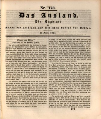 Das Ausland Freitag 21. Juni 1844