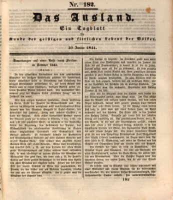 Das Ausland Sonntag 30. Juni 1844