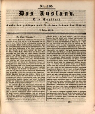 Das Ausland Mittwoch 3. Juli 1844