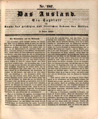 Das Ausland Freitag 5. Juli 1844