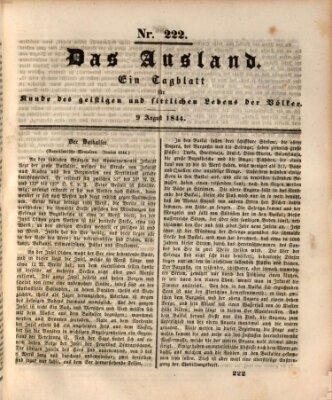 Das Ausland Freitag 9. August 1844