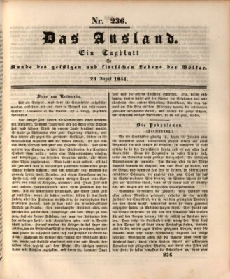 Das Ausland Freitag 23. August 1844