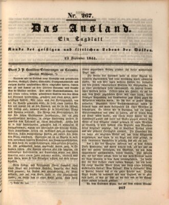 Das Ausland Montag 23. September 1844