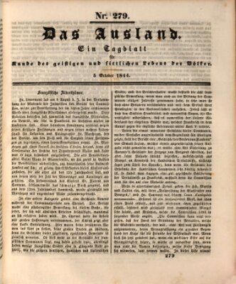 Das Ausland Samstag 5. Oktober 1844