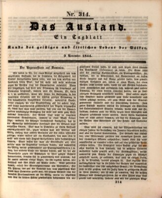 Das Ausland Samstag 9. November 1844