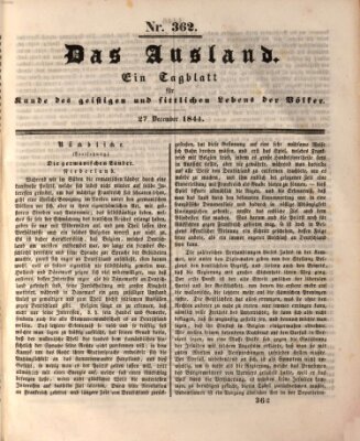 Das Ausland Freitag 27. Dezember 1844