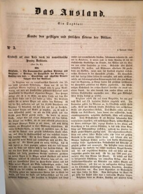 Das Ausland Dienstag 4. Januar 1848