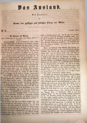 Das Ausland Samstag 8. Januar 1848