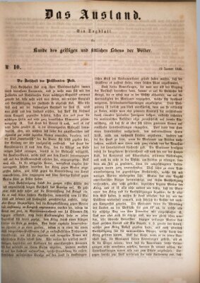 Das Ausland Mittwoch 12. Januar 1848