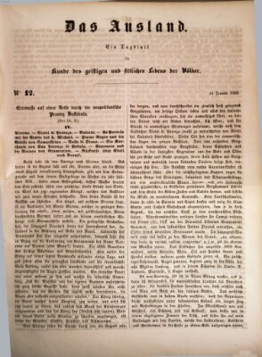 Das Ausland Freitag 14. Januar 1848