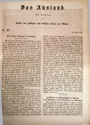 Das Ausland Donnerstag 20. Januar 1848