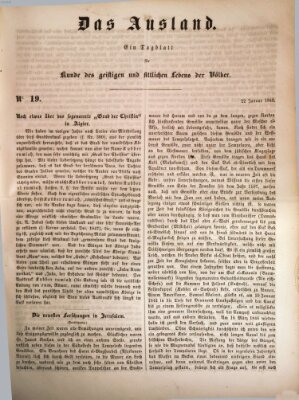 Das Ausland Samstag 22. Januar 1848