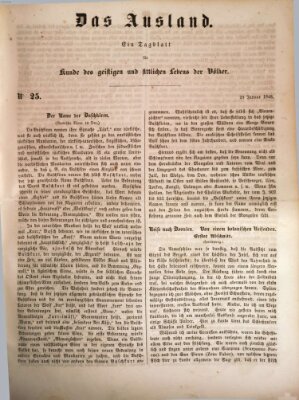 Das Ausland Samstag 29. Januar 1848