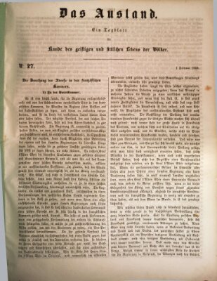 Das Ausland Dienstag 1. Februar 1848