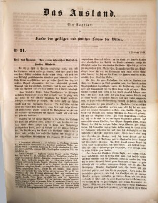 Das Ausland Samstag 5. Februar 1848