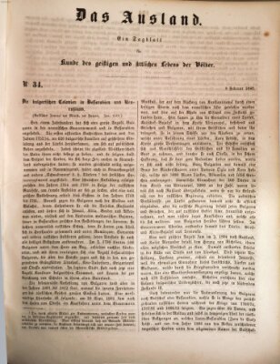 Das Ausland Mittwoch 9. Februar 1848