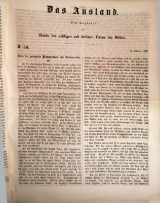 Das Ausland Montag 28. Februar 1848