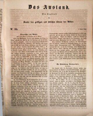 Das Ausland Samstag 8. April 1848