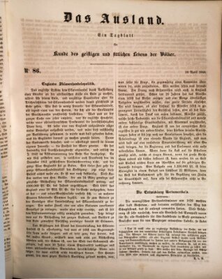 Das Ausland Montag 10. April 1848