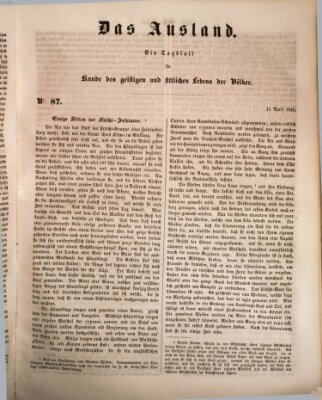 Das Ausland Dienstag 11. April 1848