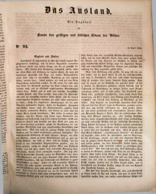 Das Ausland Dienstag 18. April 1848