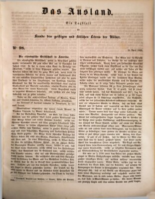 Das Ausland Montag 24. April 1848