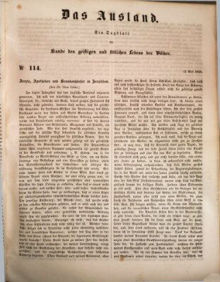 Das Ausland Freitag 12. Mai 1848