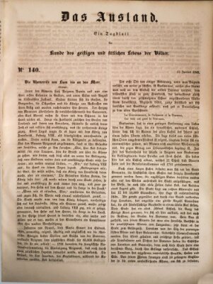 Das Ausland Montag 12. Juni 1848