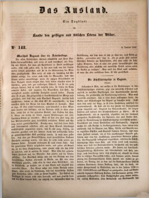 Das Ausland Mittwoch 14. Juni 1848