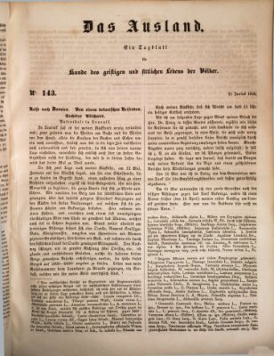 Das Ausland Donnerstag 15. Juni 1848