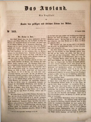 Das Ausland Samstag 17. Juni 1848