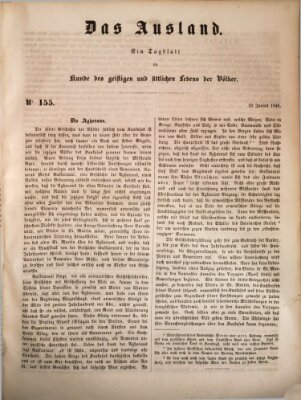 Das Ausland Donnerstag 29. Juni 1848