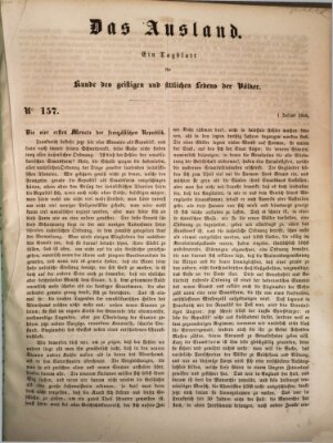 Das Ausland Samstag 1. Juli 1848