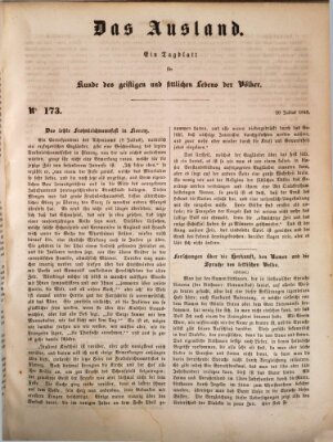 Das Ausland Donnerstag 20. Juli 1848