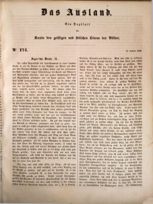 Das Ausland Freitag 21. Juli 1848