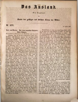 Das Ausland Dienstag 25. Juli 1848